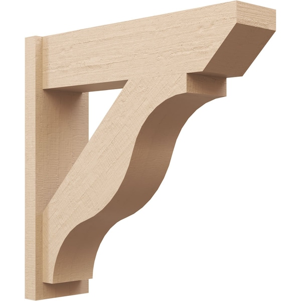 Ekena Millwork 8-in W x 30-in D x 30-in H Funston Slat Rough Cedar Woodgrain TimberThane Outlooker, Primed Tan OUTUR080X30X30FST24RCPR - main